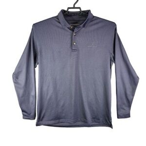 Pebble Beach Performance Long Sleeve Polo Shirt - Blue